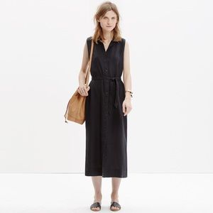Madewell Black Linen Sleeveless Maxi